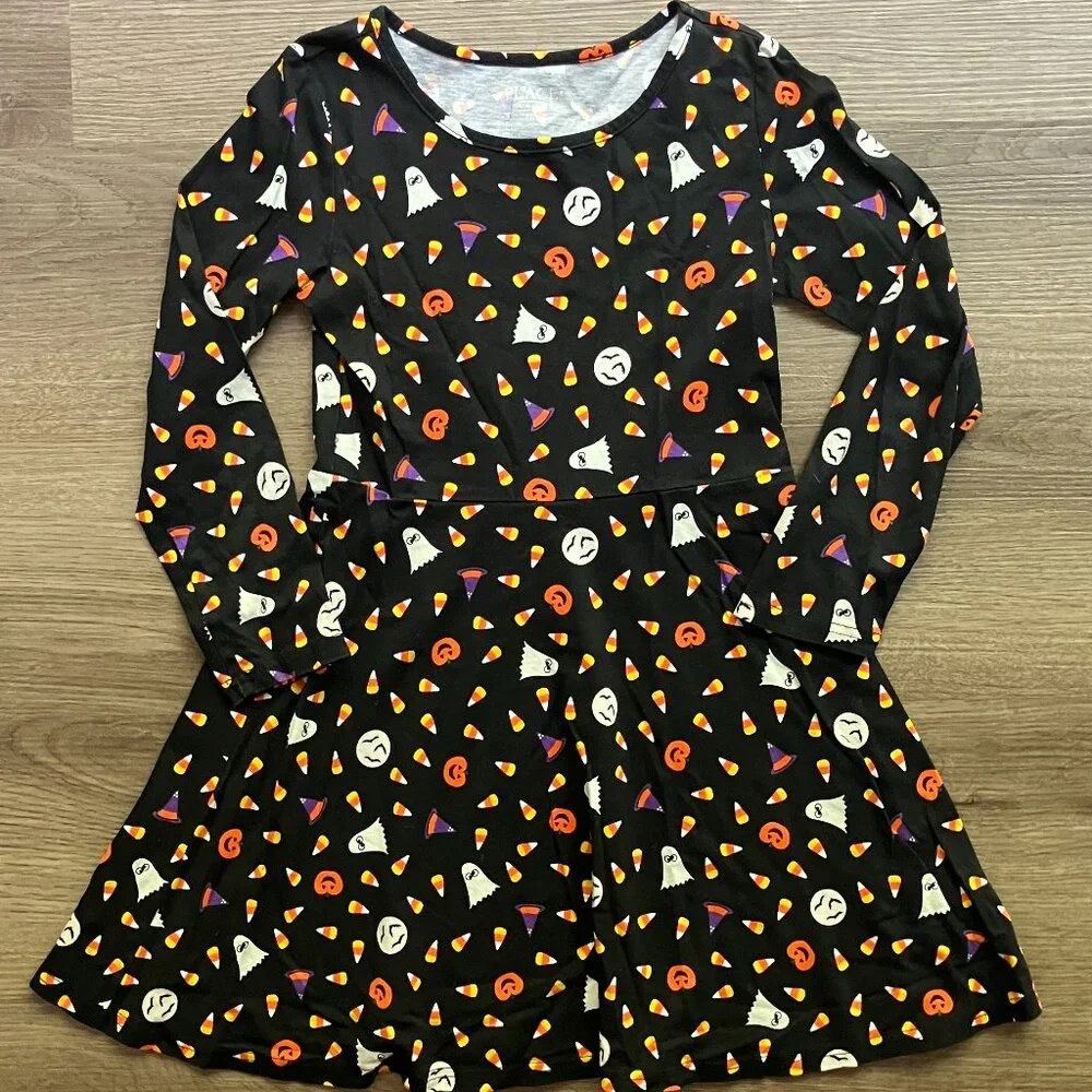 EUC 7/8 The Children's Place Halloween Print Dress LIKE NEW!